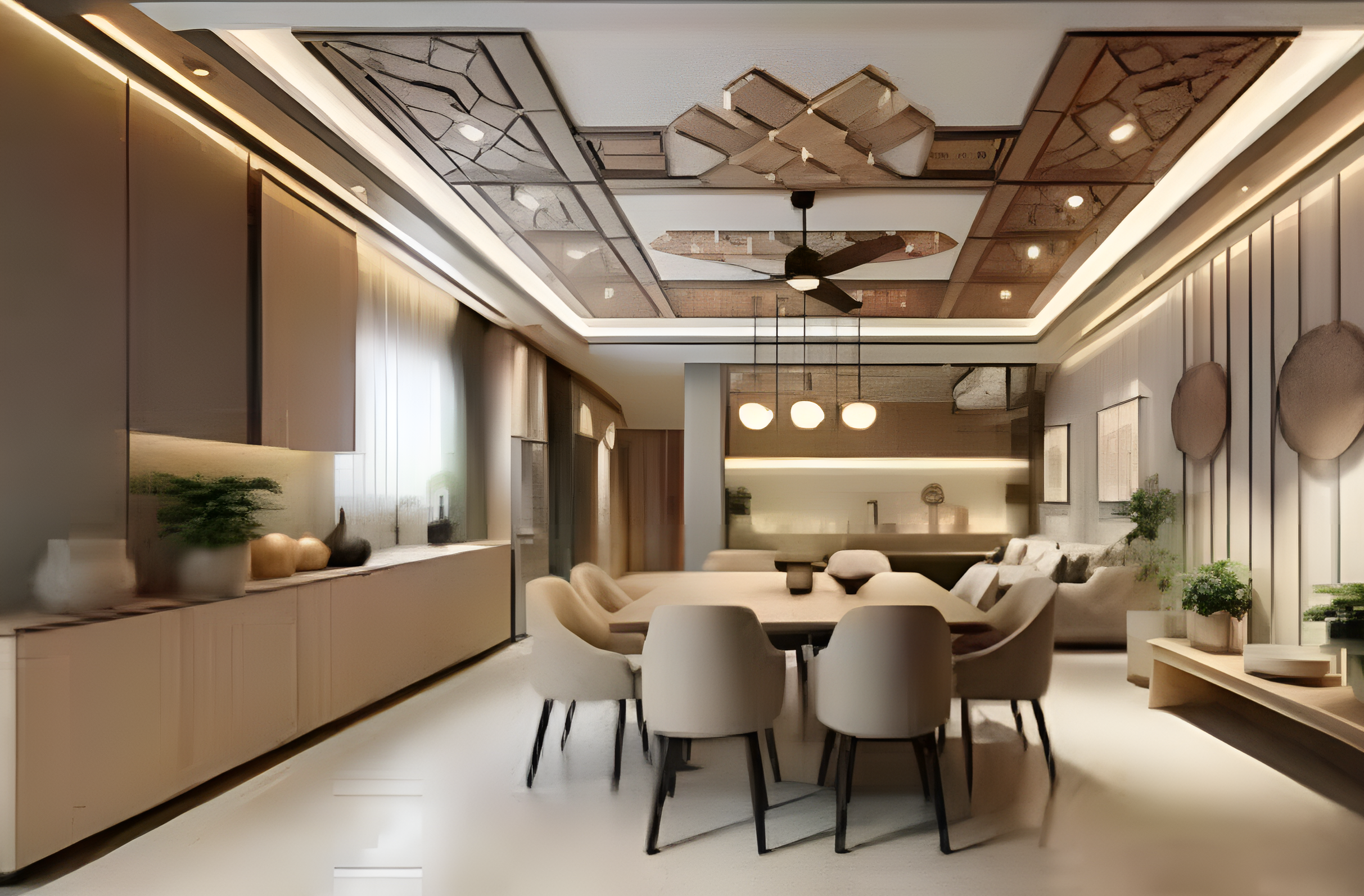 False Ceiling For Dining Room